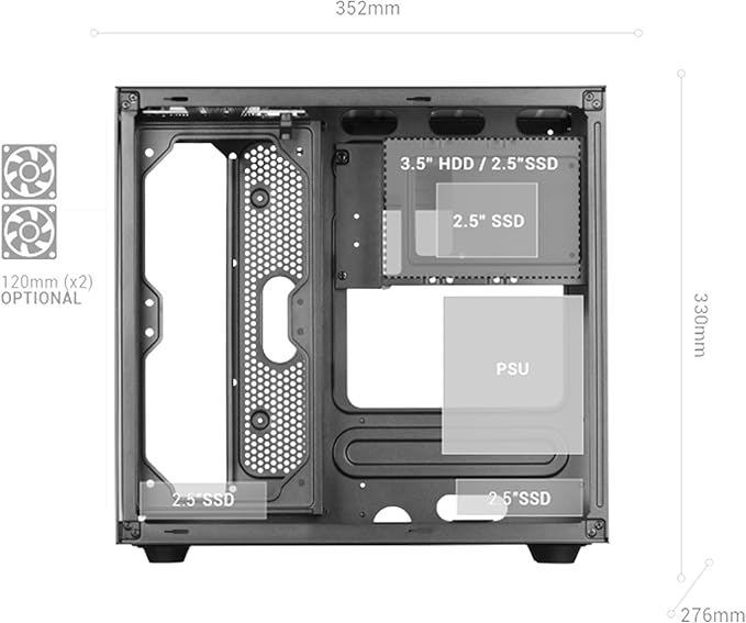 Mars Gaming MCVIEWW PC tower case