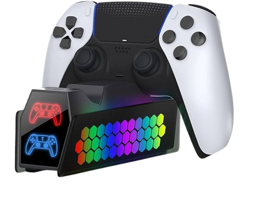 New World For PS5 Controller Charger Station Compatible with DualSense & Edge Controllers