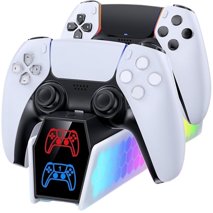 New World For PS5 Controller Charger Station Compatible with DualSense & Edge Controllers