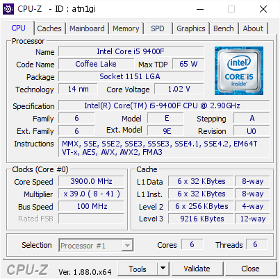 Core i5-9400F Desktop Processor