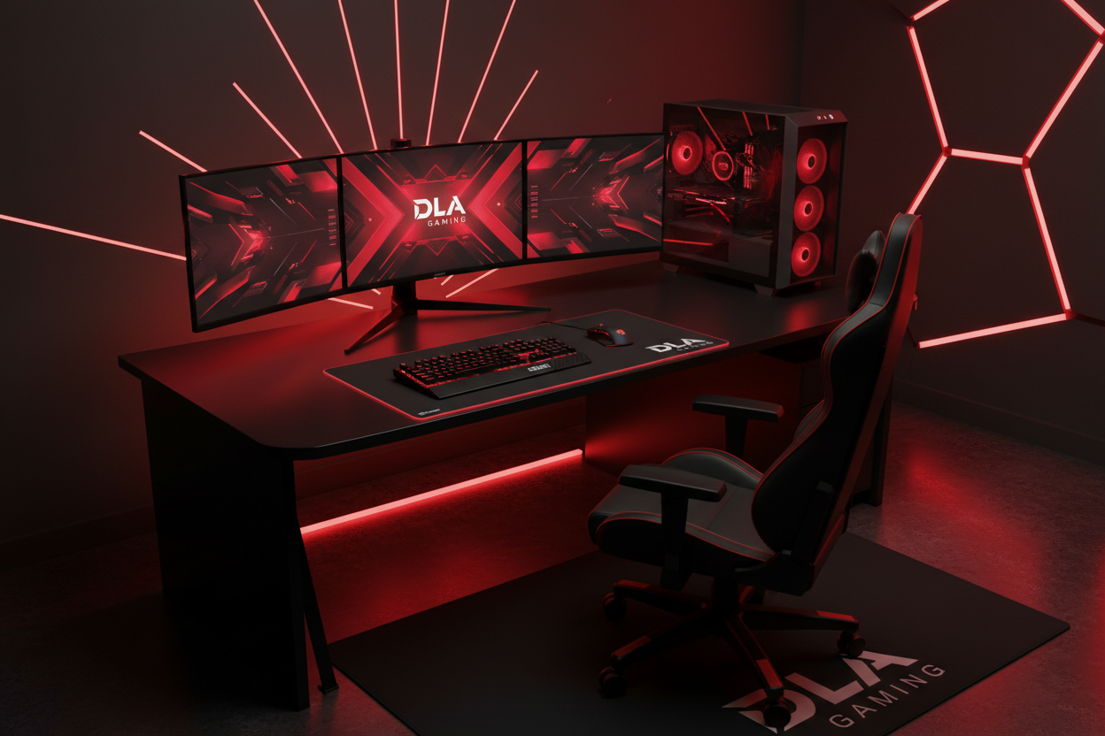 DLA Gaming Triple Monitor Setup